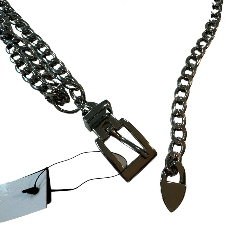 VENUS 3 Layer‎ Silver Tone Chain Link Belt